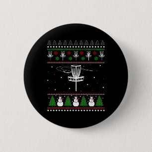 Chapa Redonda De 5 Cm Jersey Feo de Navidad para Regalos de Disc Golf Pa
