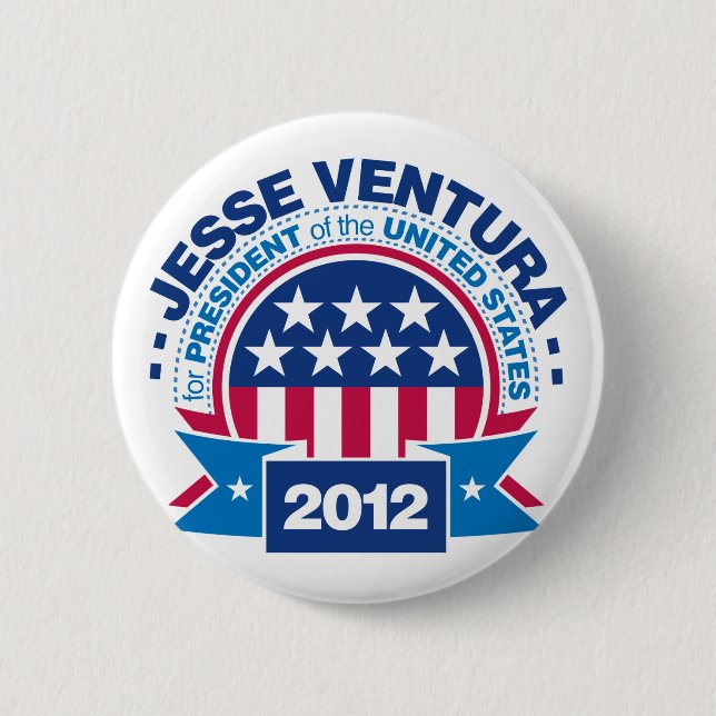 Chapa Redonda De 5 Cm Jesse Ventura para el presidente 2012 (Anverso)