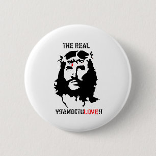 Chapa Redonda De 5 Cm Jesucristo - el revolucionario real