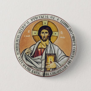 Chapa Redonda De 5 Cm Jesucristo Pantocrátor cúpula de la Iglesia