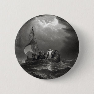 Chapa Redonda De 5 Cm Jesucristo reprime la tentación