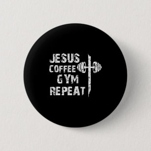 Chapa Redonda De 5 Cm Jesús Café Gimnasio Cristiano Entrenamiento Levant