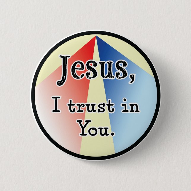 Chapa Redonda De 5 Cm Jesús, confío en ti: Divina misericordia (Anverso)