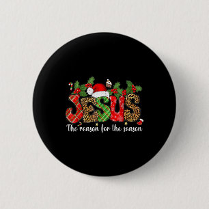 Chapa Redonda De 5 Cm Jesús Cristiano La Razón De La Navidad De Navidad