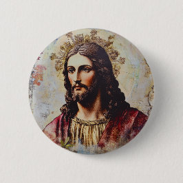 Chapa Redonda De 5 Cm Jesús cristiano religioso vintage