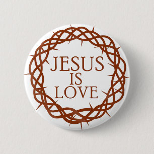 Chapa Redonda De 5 Cm Jesús es amor