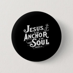 Chapa Redonda De 5 Cm Jesús Es El Ancla De Mi Alma Hebreos 6_19 Biblia