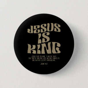 Chapa Redonda De 5 Cm Jesús es el Rey Jesús Juan 14_6 Disfraces cristian