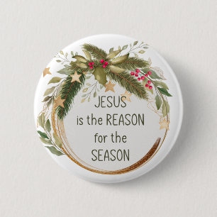 Chapa Redonda De 5 Cm Jesús es la razón de la cita de Navidades de tempo