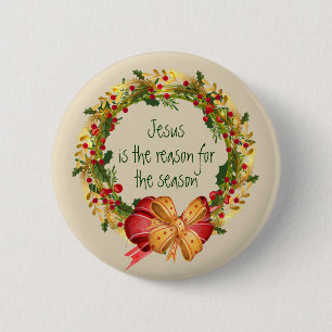 Chapa Redonda De 5 Cm Jesús es la razón de la temporada Frase