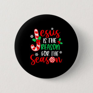 Chapa Redonda De 5 Cm Jesús Es La Razón De La Temporada Navidad Xmas