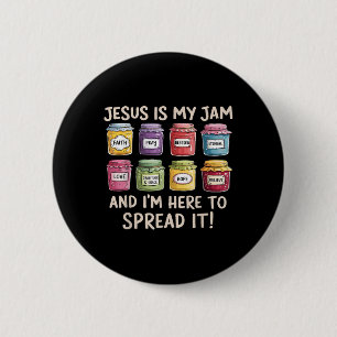 Chapa Redonda De 5 Cm Jesús Es Mi Jam Y Estoy Aquí Para Difundir Bi Cris