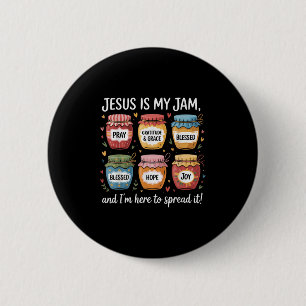 Chapa Redonda De 5 Cm Jesús Es Mi Jam Y Estoy Aquí Para Difundir Bi Cris