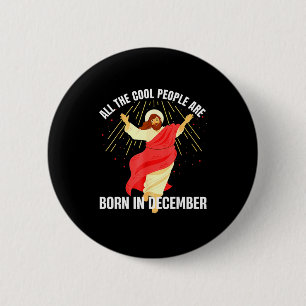 Chapa Redonda De 5 Cm Jesús Gente Cool Nace En Diciembre Navidad B