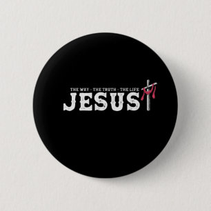 Chapa Redonda De 5 Cm Jesús - La Forma En Que La Verdad La Vida