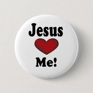 Chapa Redonda De 5 Cm Jesús Me Ama
