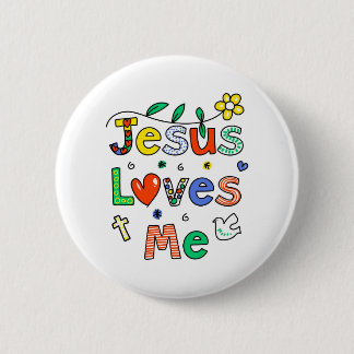 Chapa Redonda De 5 Cm Jesús me ama