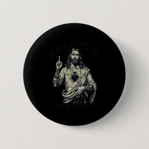 Chapa Redonda De 5 Cm Jesús me ama y mis tatuajes cristianos tatuados T