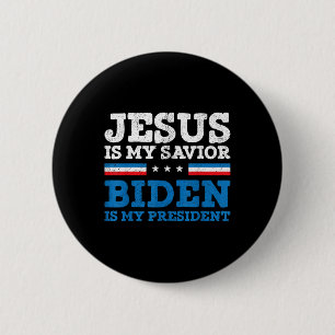 Chapa Redonda De 5 Cm Jesús Mi Salvador Joe Biden Mi Presidente Electi 2