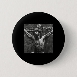 Chapa Redonda De 5 Cm Jesús Negro, Cristianismo, Iglesia, Cristo, Jesús