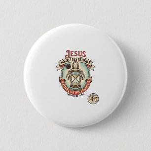Chapa Redonda De 5 Cm Jesús Reloj de Arena Paciencia Jesús Reloj de Aren