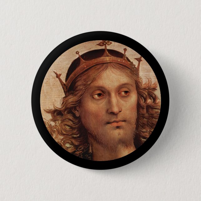 Chapa Redonda De 5 Cm Jesús resucitado en la corona (Anverso)