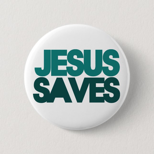 Chapa Redonda De 5 Cm Jesus Saves (Anverso)