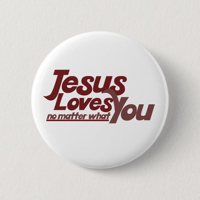Chapa Redonda De 5 Cm Jesús te ama (Anverso)