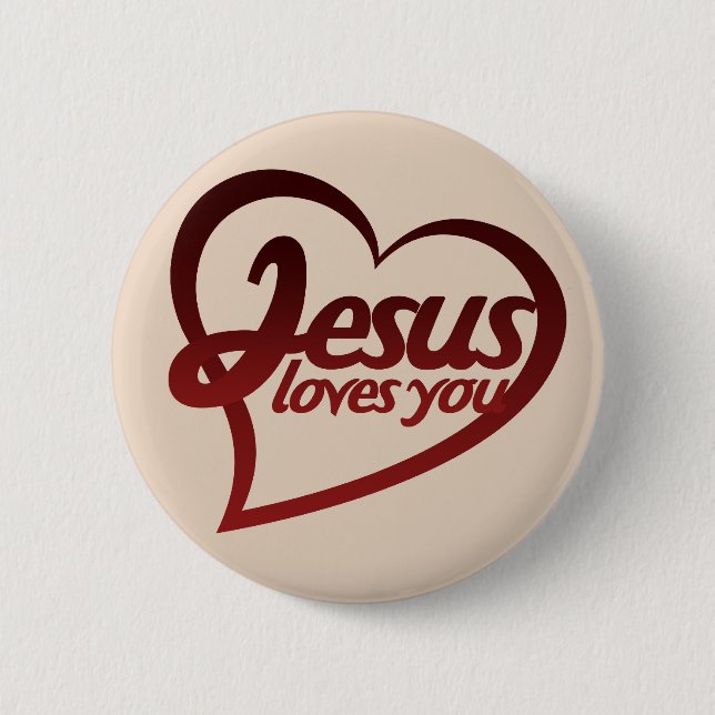 Chapa Redonda De 5 Cm Jesús te ama (Anverso)