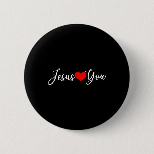 Chapa Redonda De 5 Cm Jesús Te Ama - Cristiano