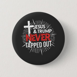 Chapa Redonda De 5 Cm Jesús y Trump nunca se aprovecharon