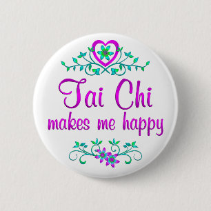 Chapa Redonda De 5 Cm Ji del Tai feliz