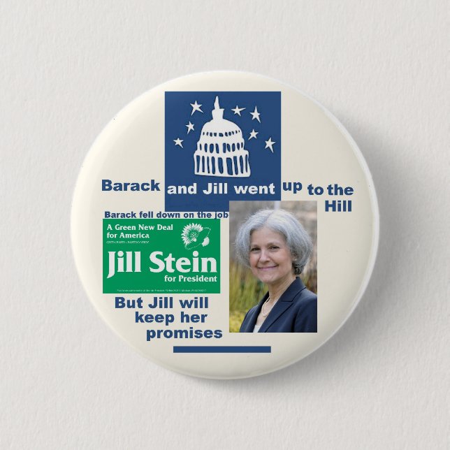 Chapa Redonda De 5 Cm Jill Stein para el presidente 2012 (Anverso)