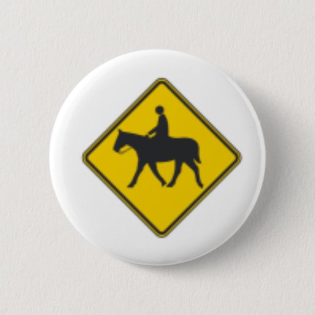 Chapa Redonda De 5 Cm Jinete del caballo (Anverso)