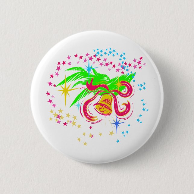 Chapa Redonda De 5 Cm Jingle Bells (Anverso)