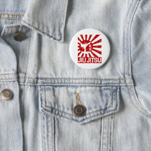 Chapa Redonda De 5 Cm Jiu Jitsu lucha contra las artes marciales japones