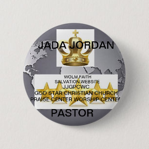 CHAPA REDONDA DE 5 CM JJGPCWC GOD STAR CHRISTIAN CHURCH BADGE ERASER