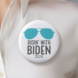 Chapa Redonda De 5 Cm Joe Biden 2024 - Ridin' con Biden