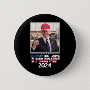 Chapa Redonda De 5 Cm Joe Biden con un sombrero de Trump Elección Divert