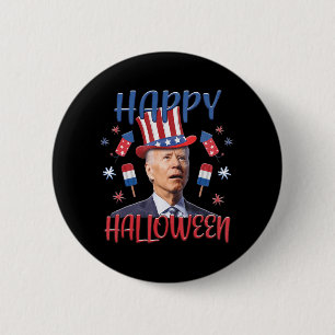 Chapa Redonda De 5 Cm Joe Biden Confundió El 4 De Noviembre De Halloween