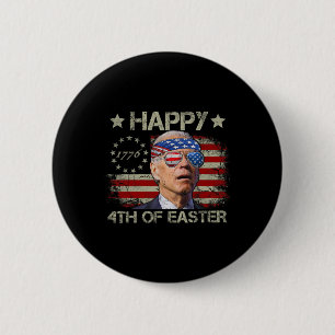Chapa Redonda De 5 Cm Joe Biden divertido 4 de julio Feliz 4 de Pascua U