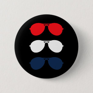 Chapa Redonda De 5 Cm Joe Biden Gafas de sol Rojo Azul Blanco Fun políti