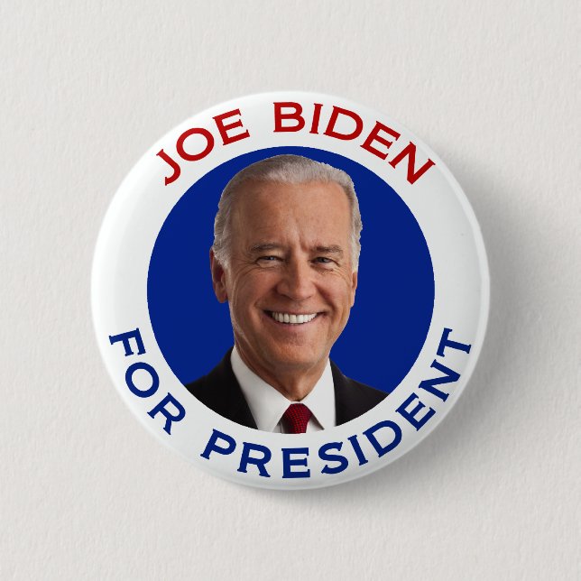 Chapa Redonda De 5 Cm Joe Biden para el presidente (Anverso)