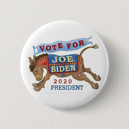 Chapa Redonda De 5 Cm Joe Biden para el presidente 2020 Demócrata Donkey