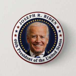 Chapa Redonda De 5 Cm Joe Biden Presidente Día de la Inauguración Recuer