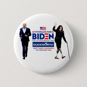 Chapa Redonda De 5 Cm Joe Biden/ Tammy Duckworth 2020