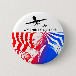 Chapa Redonda De 5 Cm Joe Biden: Warmonger