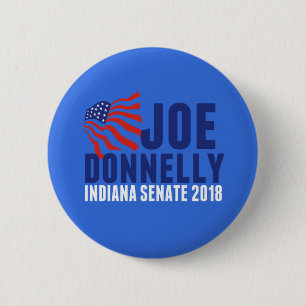 Chapa Redonda De 5 Cm Joe Donnelly para el senado 2018 de Indiana