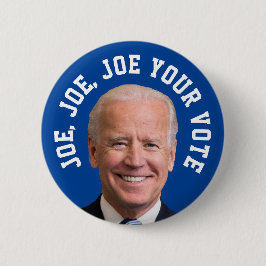 Chapa Redonda De 5 Cm Joe, Joe, Joe Tu Voto