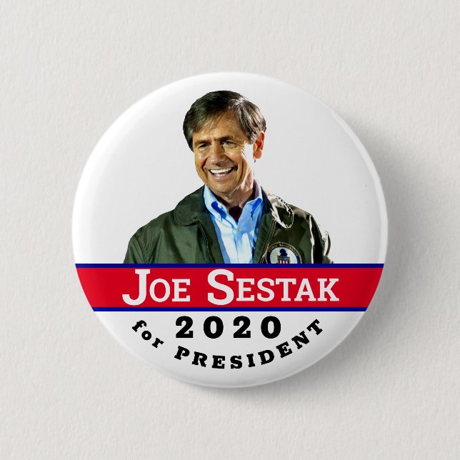 Chapa Redonda De 5 Cm Joe Sestak para Presidente 2020 (Anverso)